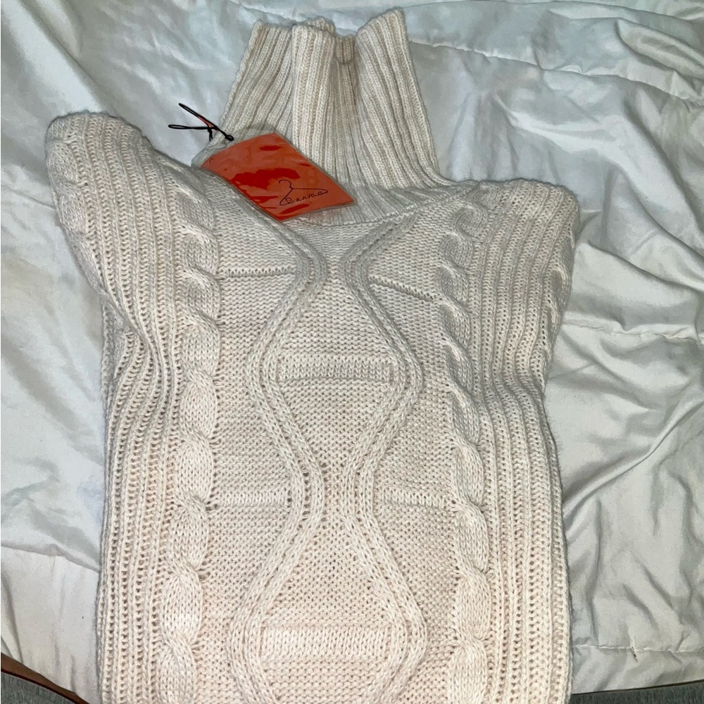 Men's Cream Turtleneck Sweater XXL
Made in Italy